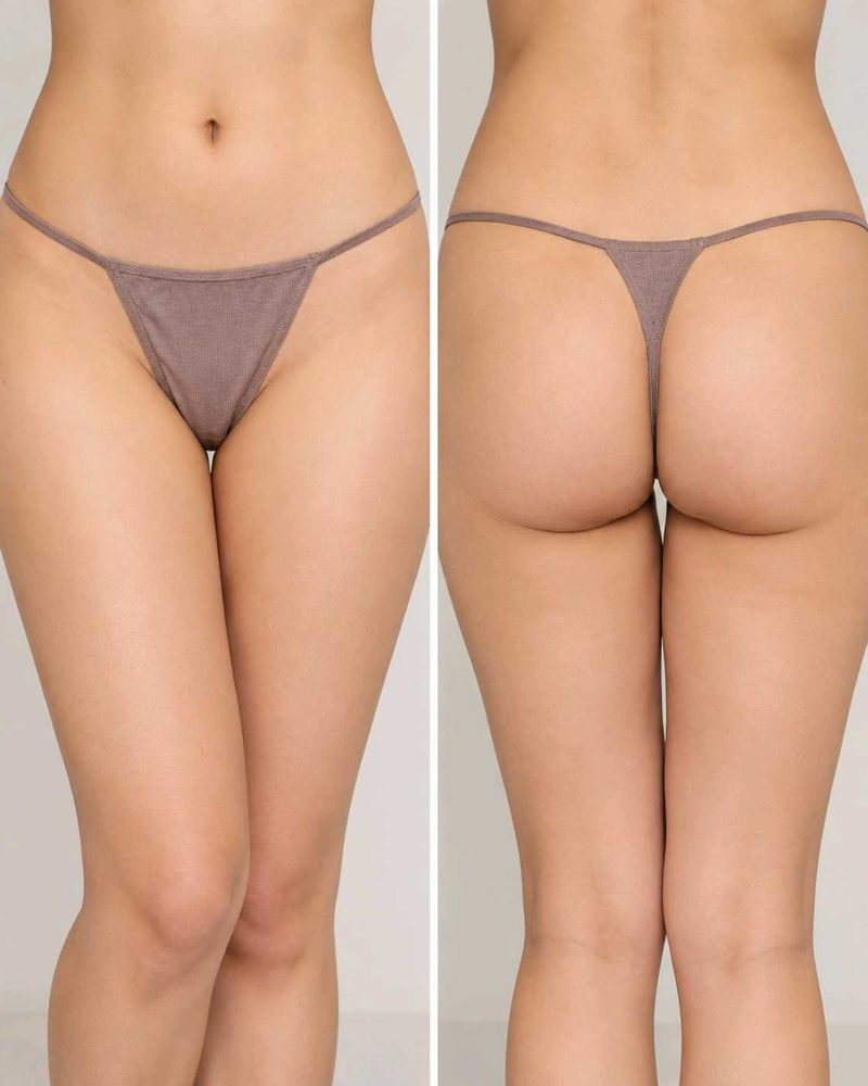 Primark Brown Thong Panty – M