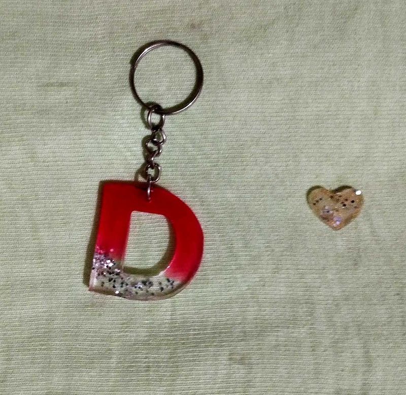 Red Letter D Keychain