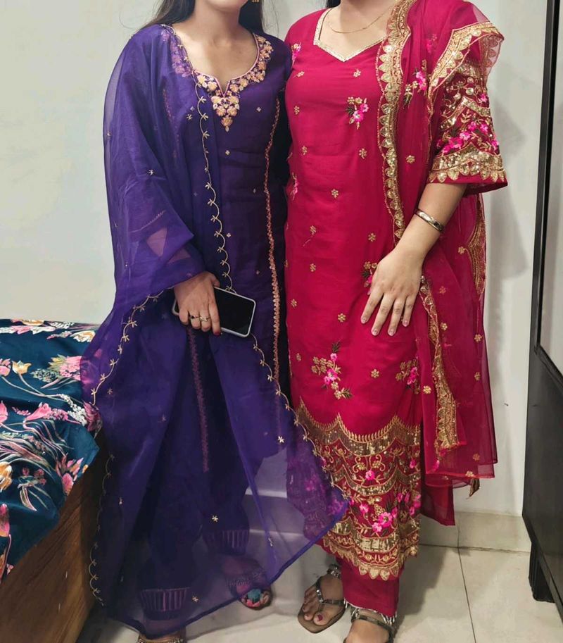 l Ethnic Kurta Setin purple