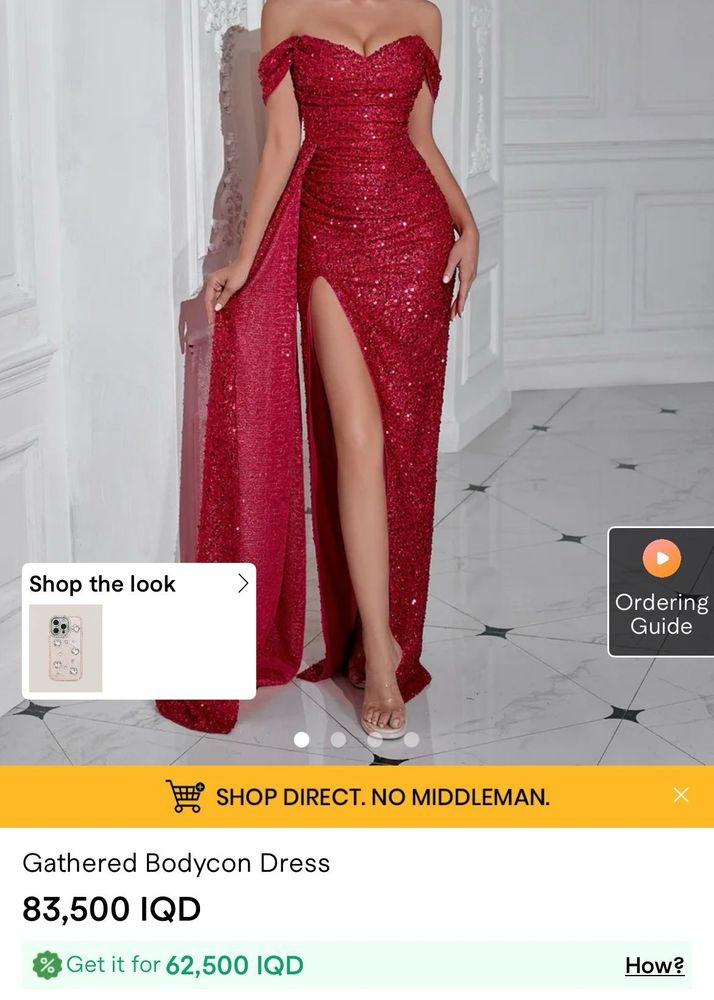 Stunning Red Sequin Bodycon Dress