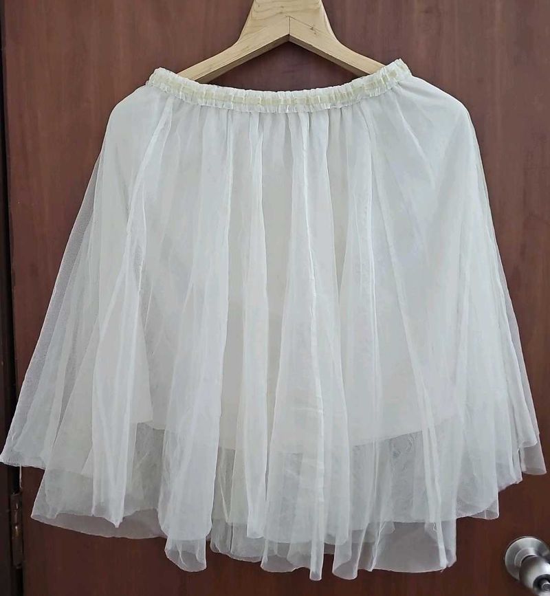 White Tulle Skirt