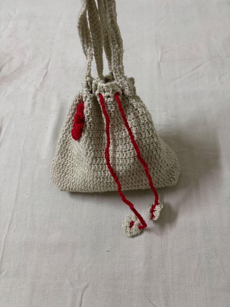 🆕Crochet Drawstring Hobo Hand/Shoulder Bag