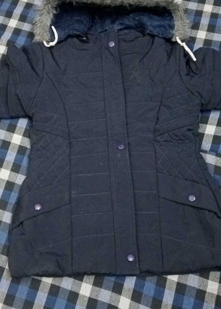Navy Quilted Jacket