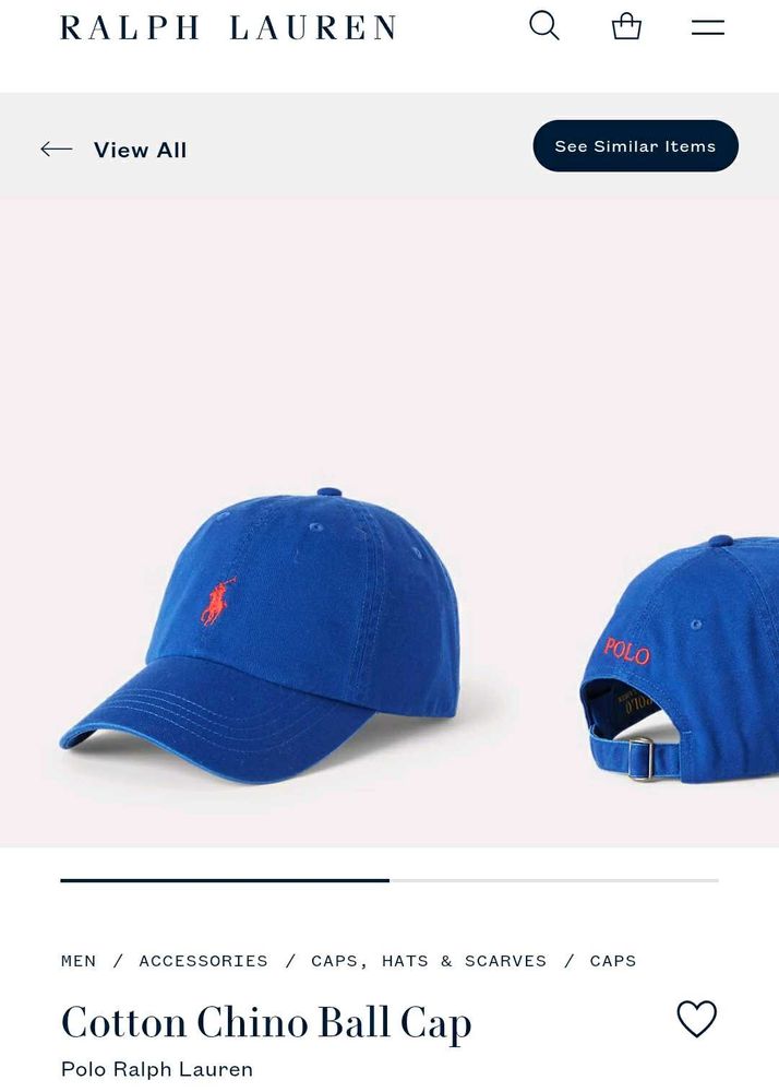 Polo Ralph Lauren Blue Chino Ball Cap