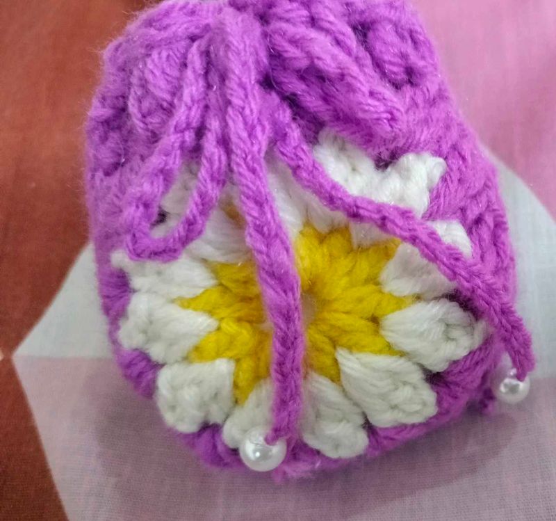 Handmade Crochet Pouch Airpods/ Earpods Case