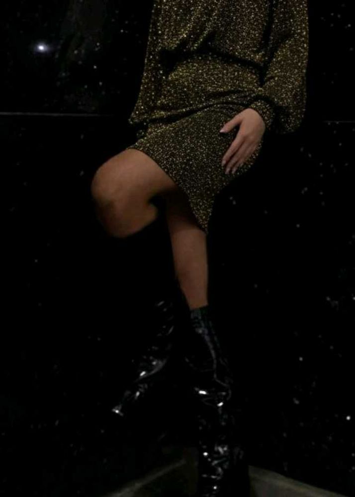 Sparkly Long Sleeve Dress