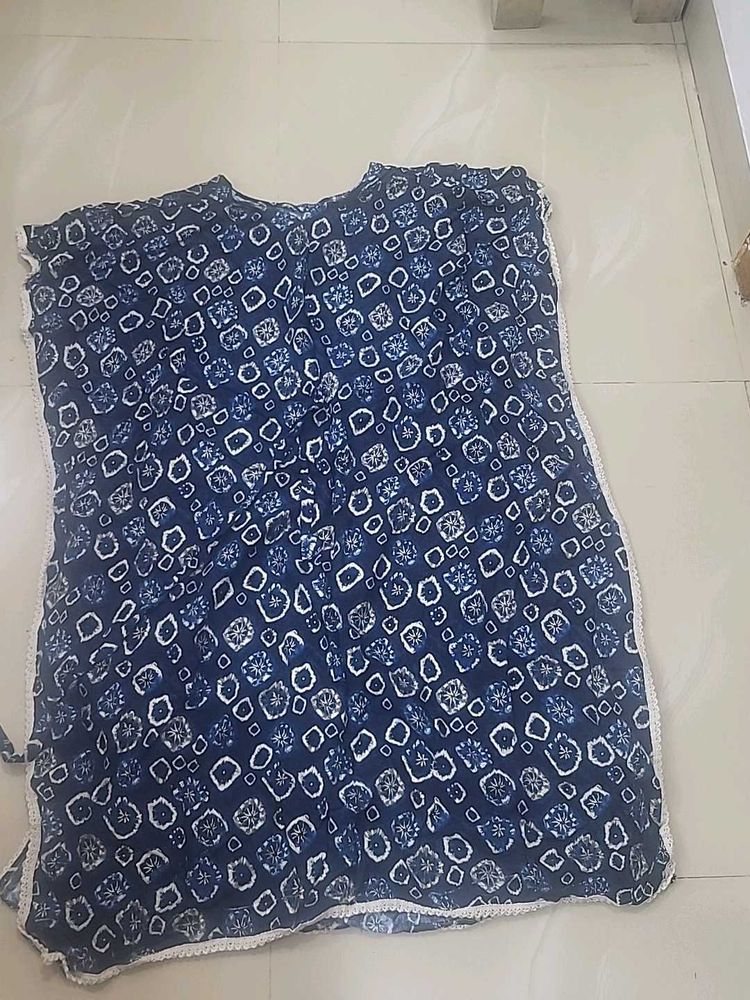 Blue Printed Kurta