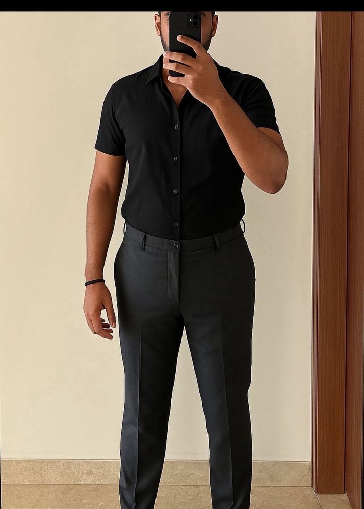 D’Cot carbon blue formal pants