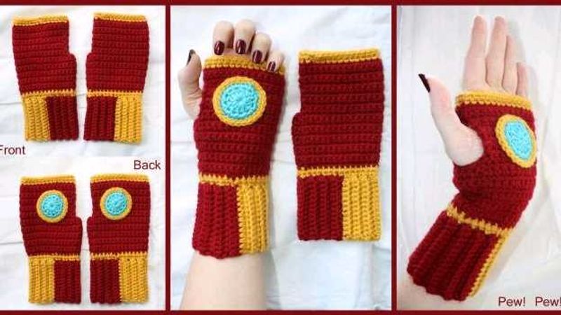 Handmade Crochet Fingerless Gloves
