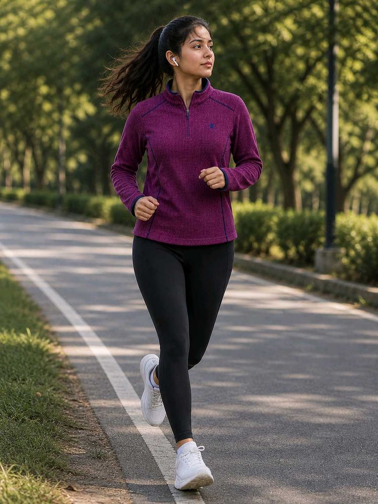 💜 Purple Quarter-Zip Sports Sweater!