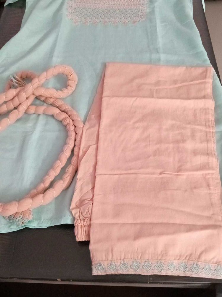 Light Green Kurta with Peach Pants