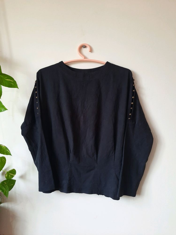 Black Party wear Women's Top
