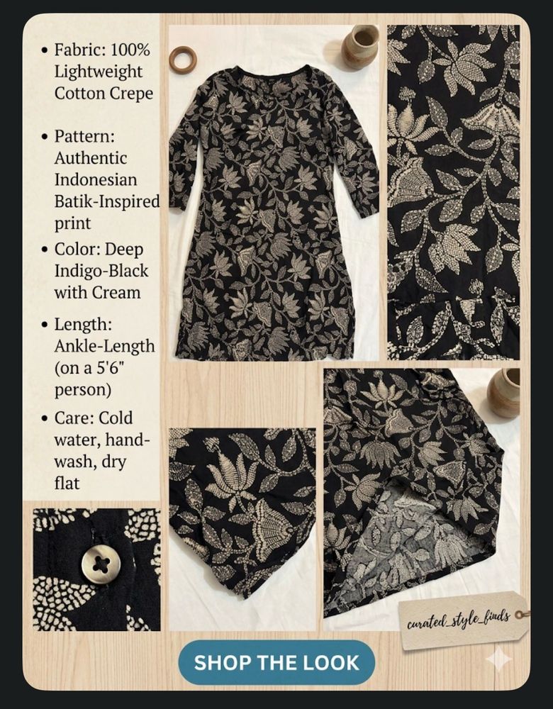 Batik Inspired Cotton Crepe Kurta