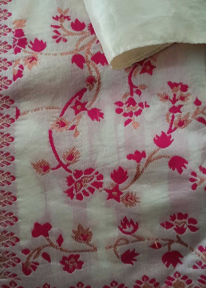 Elegant Floral Banarasi Silk Saree