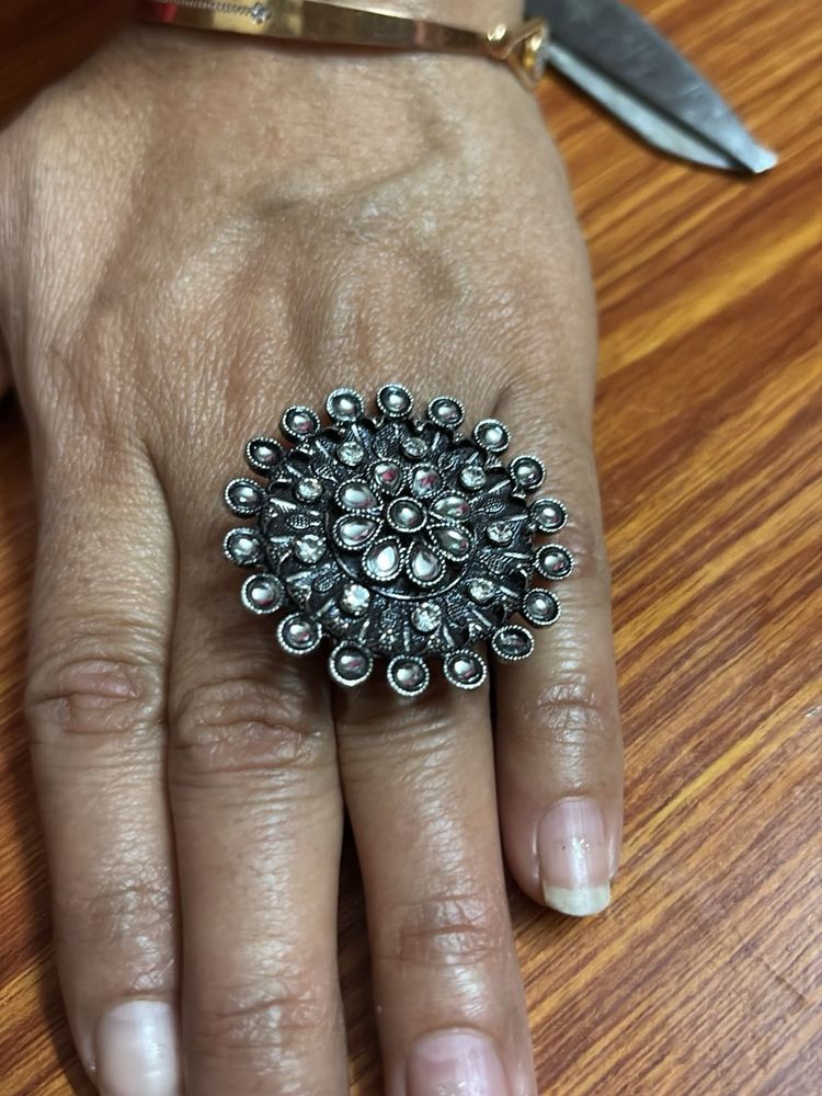 Unique Floral Statement Ring