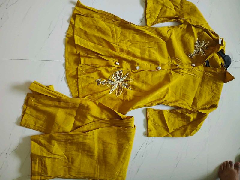 Yellow Kurta Set with Pants