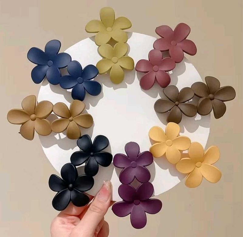 Floral Hair Clips -  3pcs