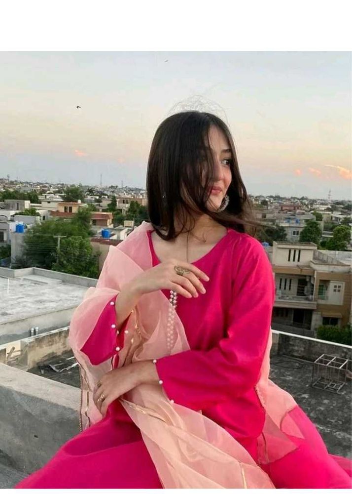 Elegant Pink Kurta Set with Dupatta