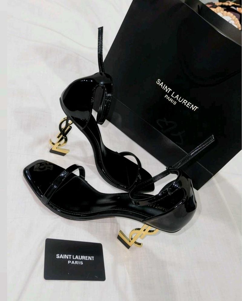 Saint Laurent Black Patent Heels