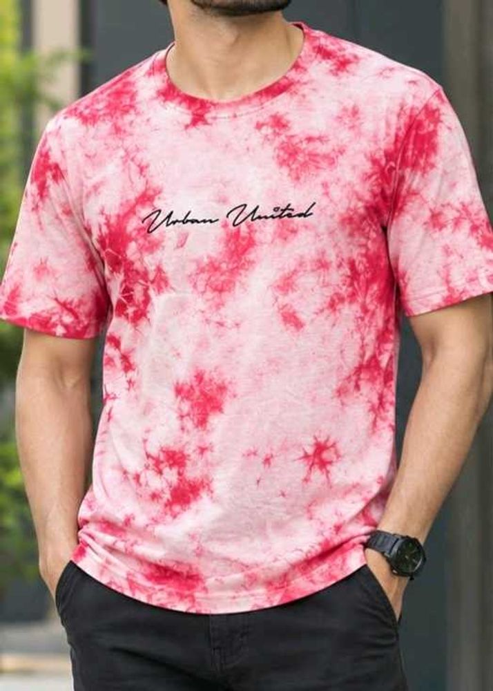 Urban United Men’s Pink Tie-Dye T-Shirt