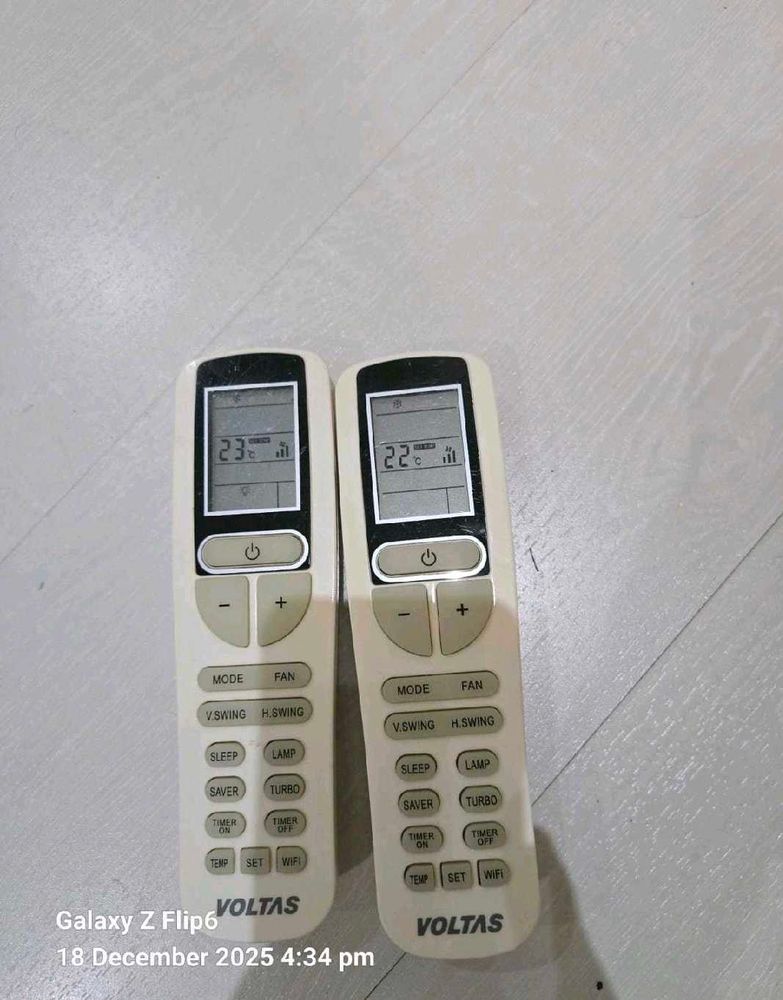Voltas AC Remote Controls (2 remotes)(no batteries