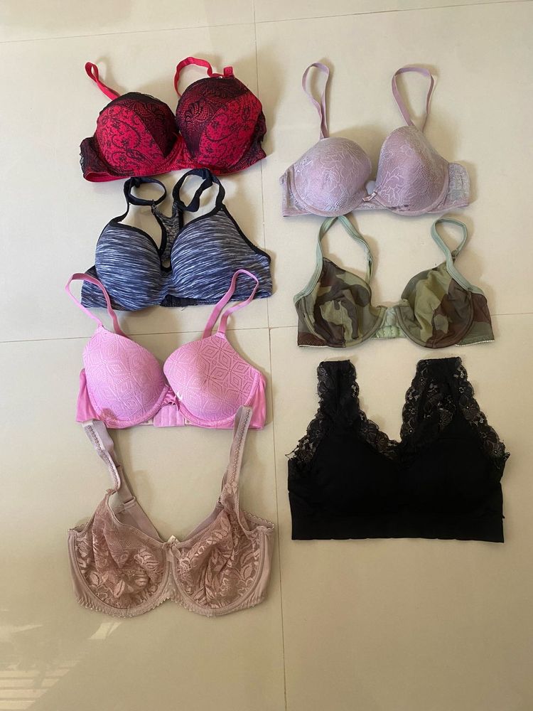 Lot of 7 Bras