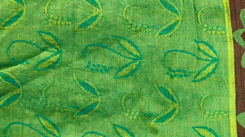 Green Floral Embroidered saree