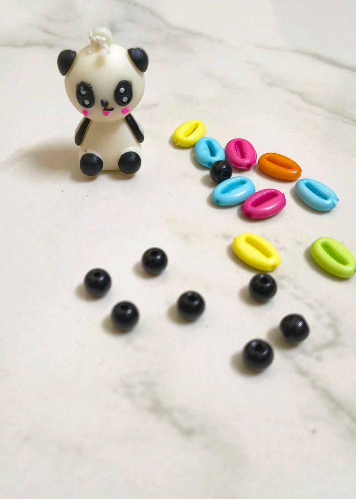 Cute Panda Charm &amp; Beads Crafting Lot