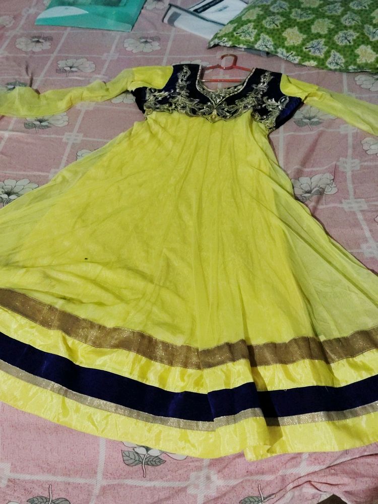 Yellow Anarkali Dress