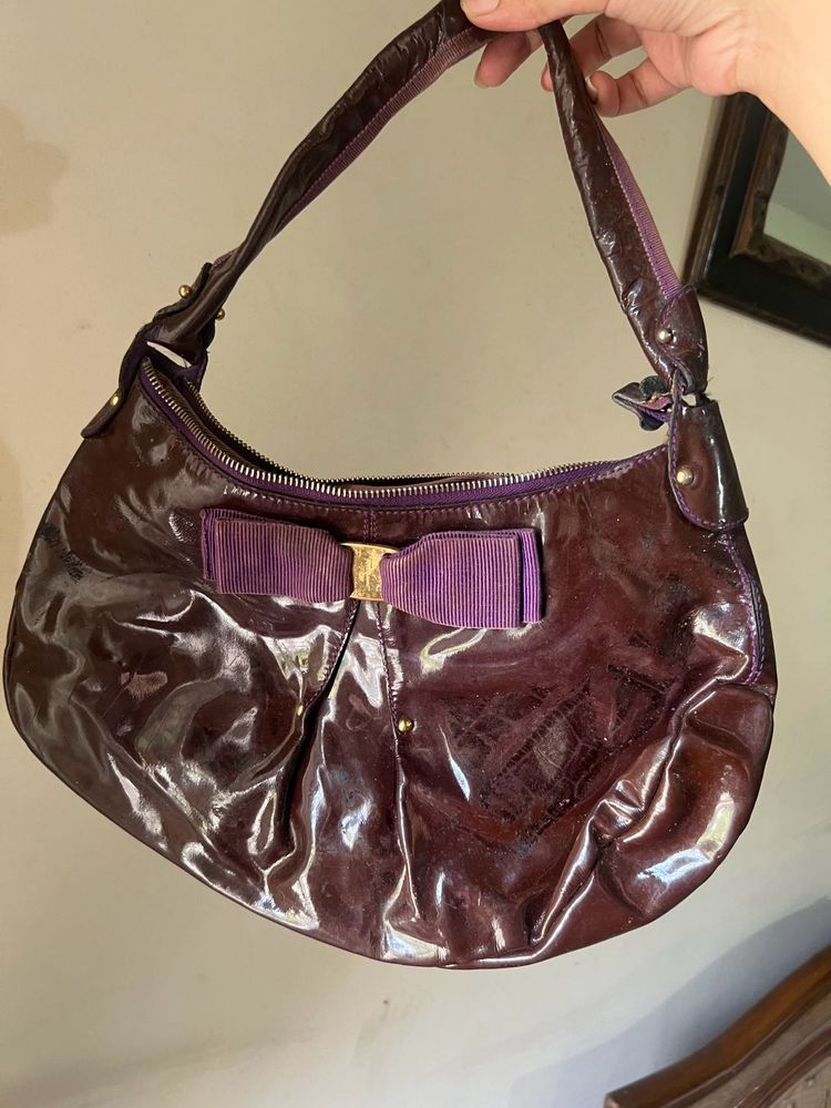 Ferragamo patent leather shoulder bag