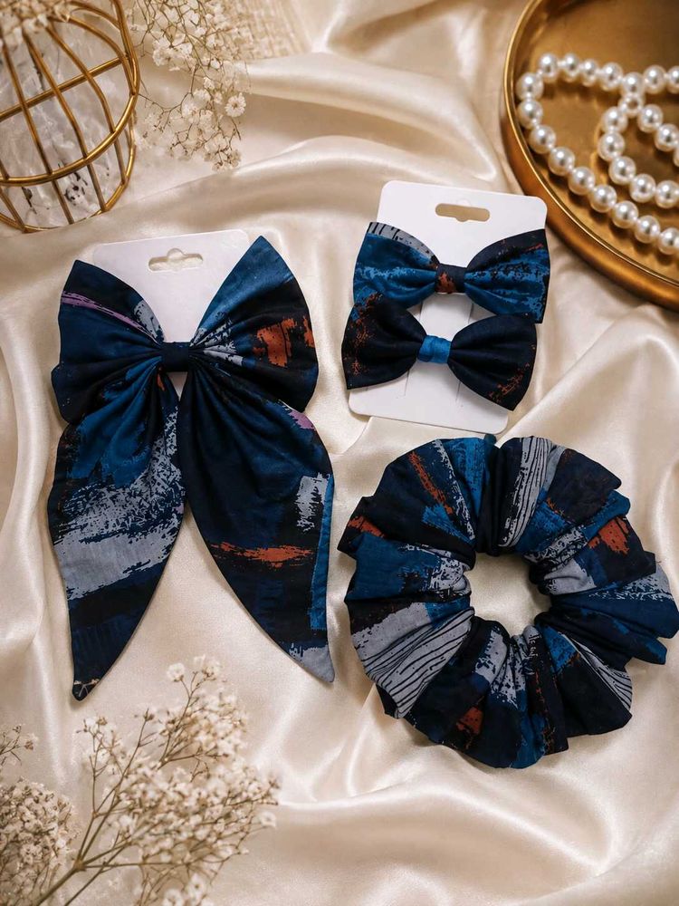 Boho Blue Hair Accessories Set