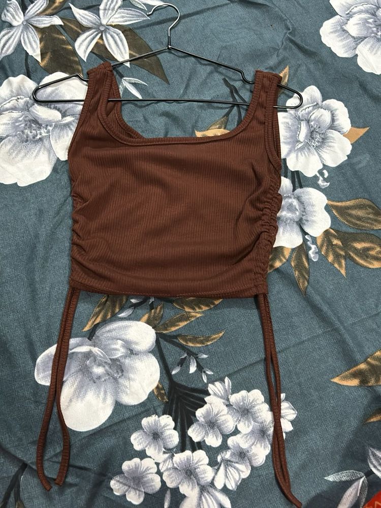 Ruched Drawstring Tank Top