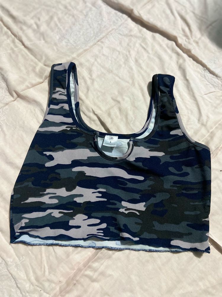 Camo Crop Tank Top