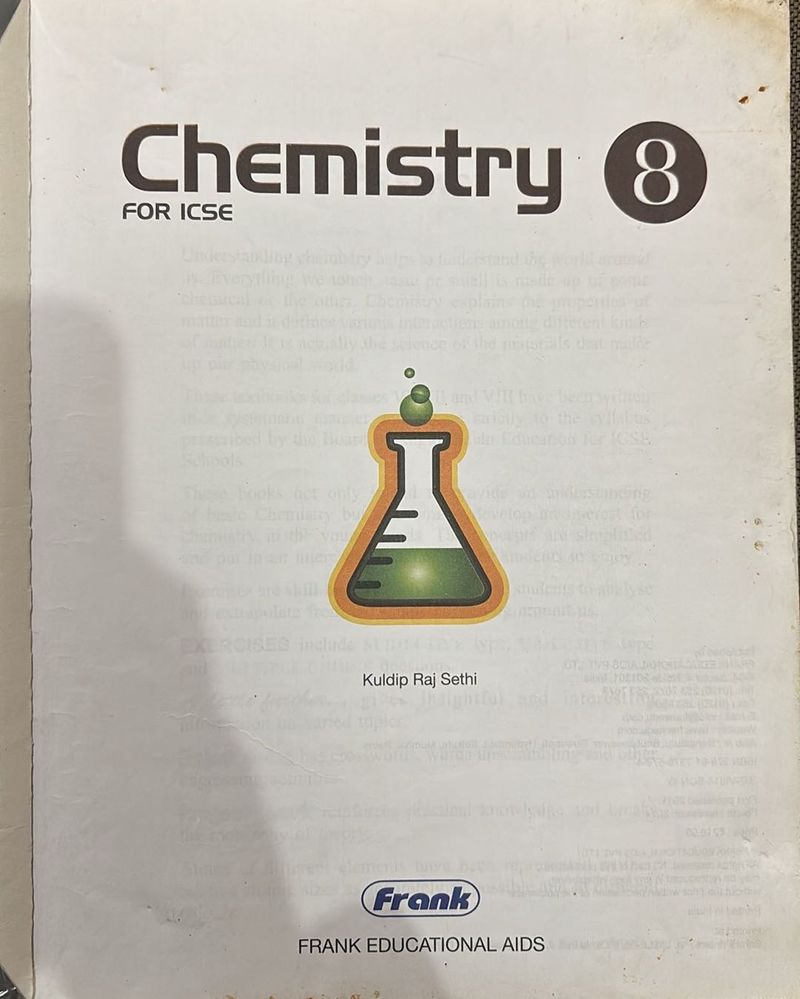 Physics Biology Chemistry Sciencefor ICSE, Class8