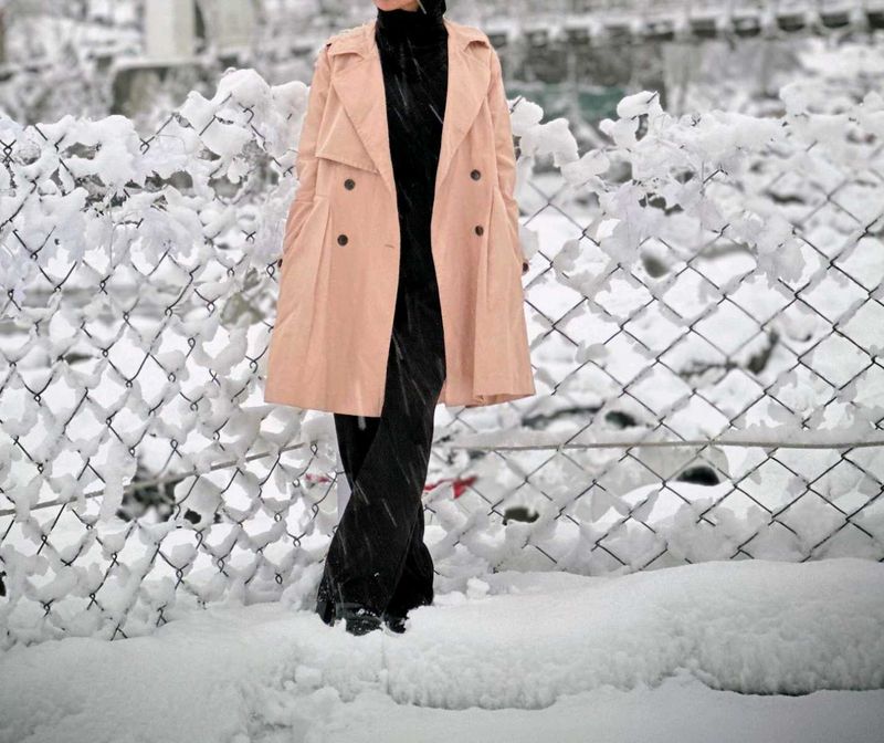 Elegant beige Colour trench Coat