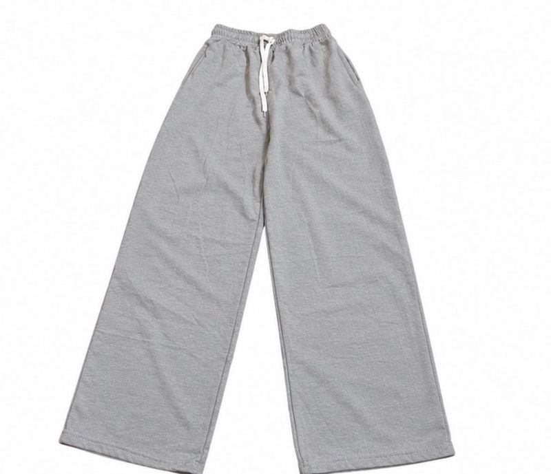 Grey Wide Leg Sweatpants