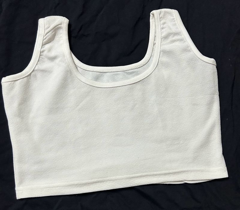 White Crop Top