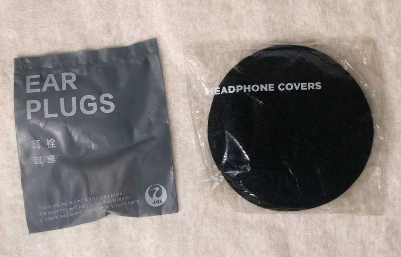 JAL Earplugs &amp; Headphone Covers - New