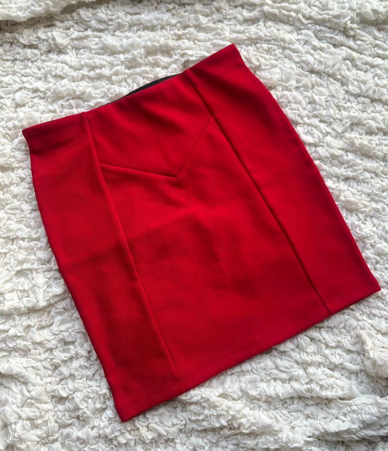 Forever21 High Waisted Red Bodycon Skirt