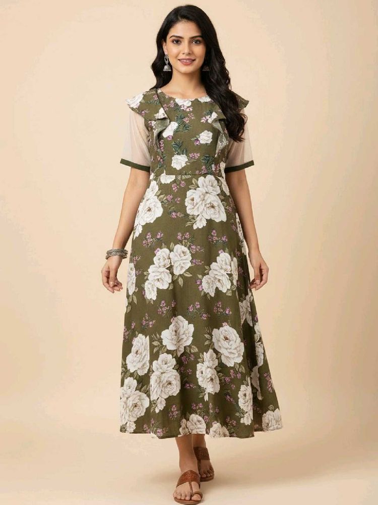 Floral Print Midi Dress