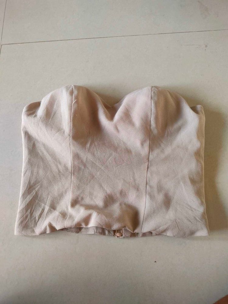 Beige Strapless Corset