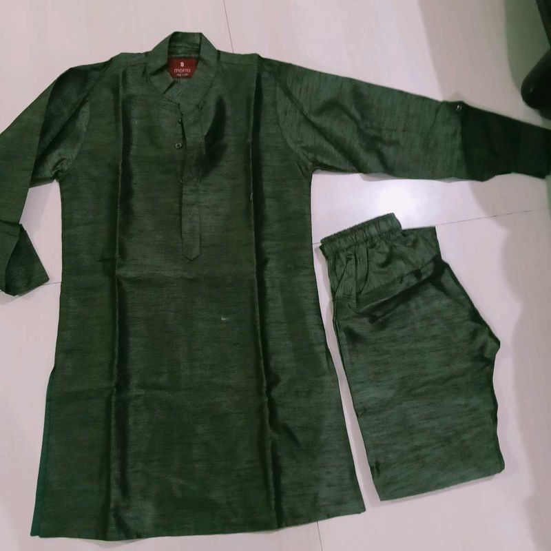 Olive Green Kurta Set for 10 years boy