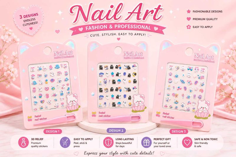 Cute Nail Art Stickers - Fashionable Designs