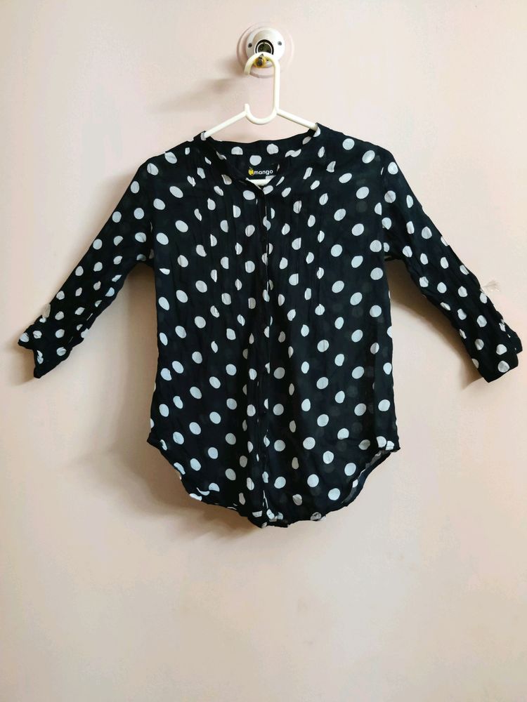 🔥BUY1GET1🔥black regular fit shirt for women ( My