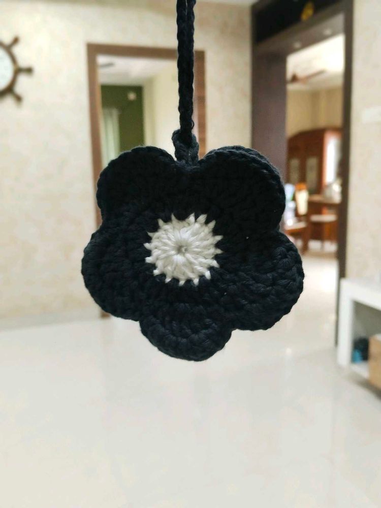 Handmade Crochet Flower Pouch