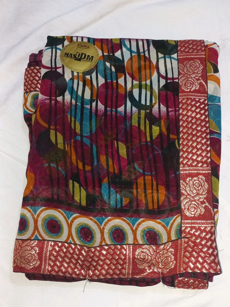 BRANDED MULTI COLOUR SAREE
