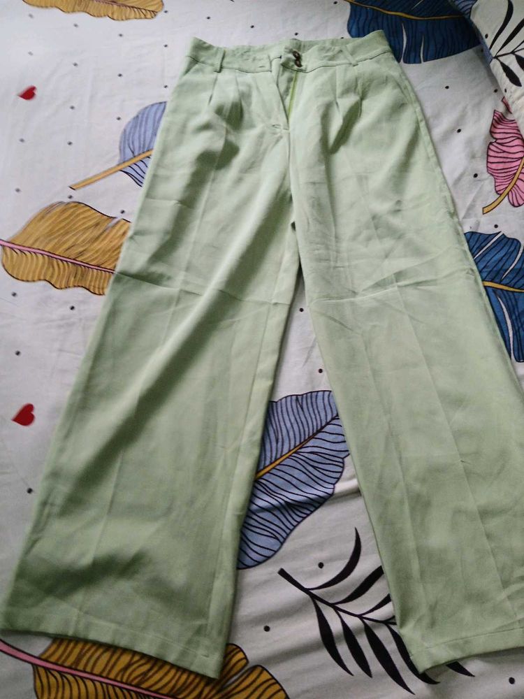 Light Green Wide Leg Pants