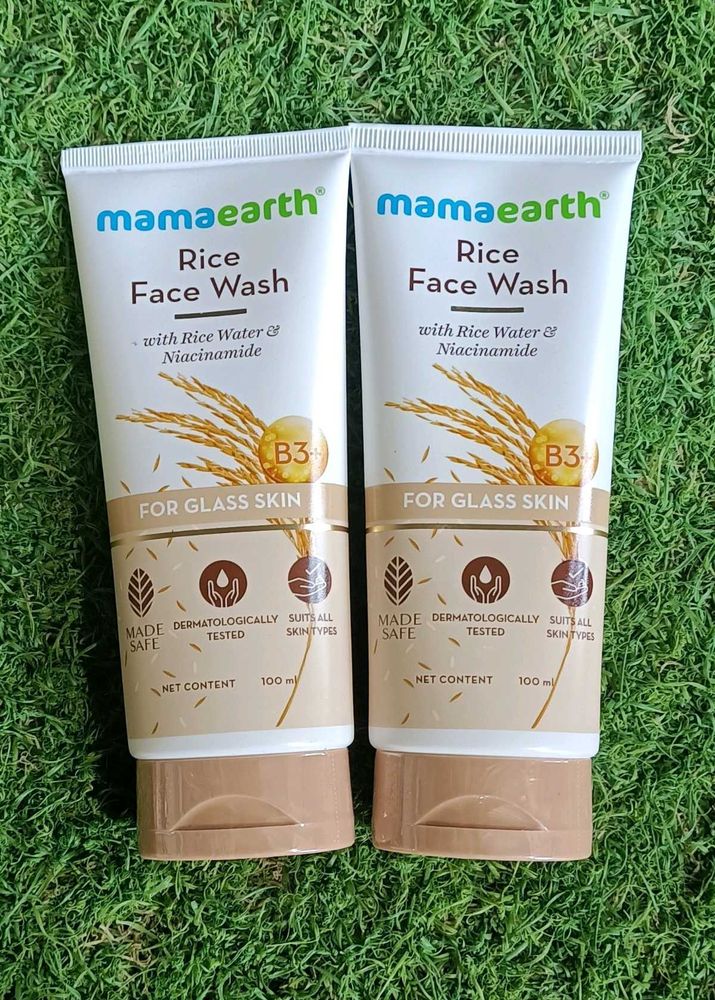 Combo Of 2 Mamaearth Rice Face Wash