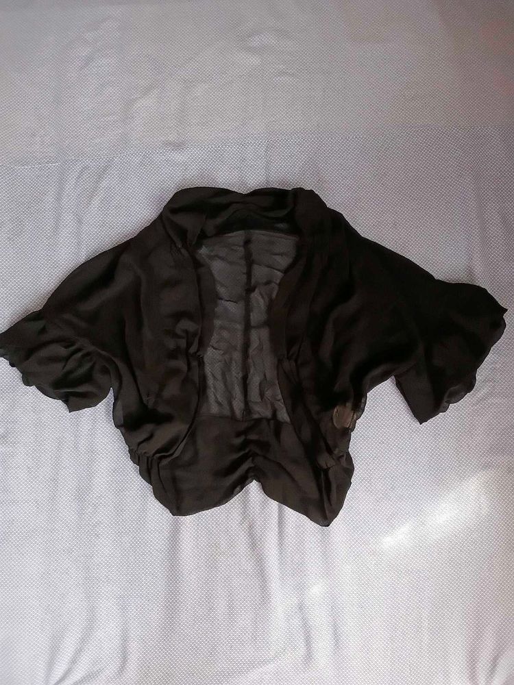 ⊹₊ ⋆ Chic Black Bolero Top  ⋆ ₊⊹