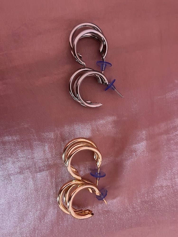 Chic Hoop Earrings Set of 2